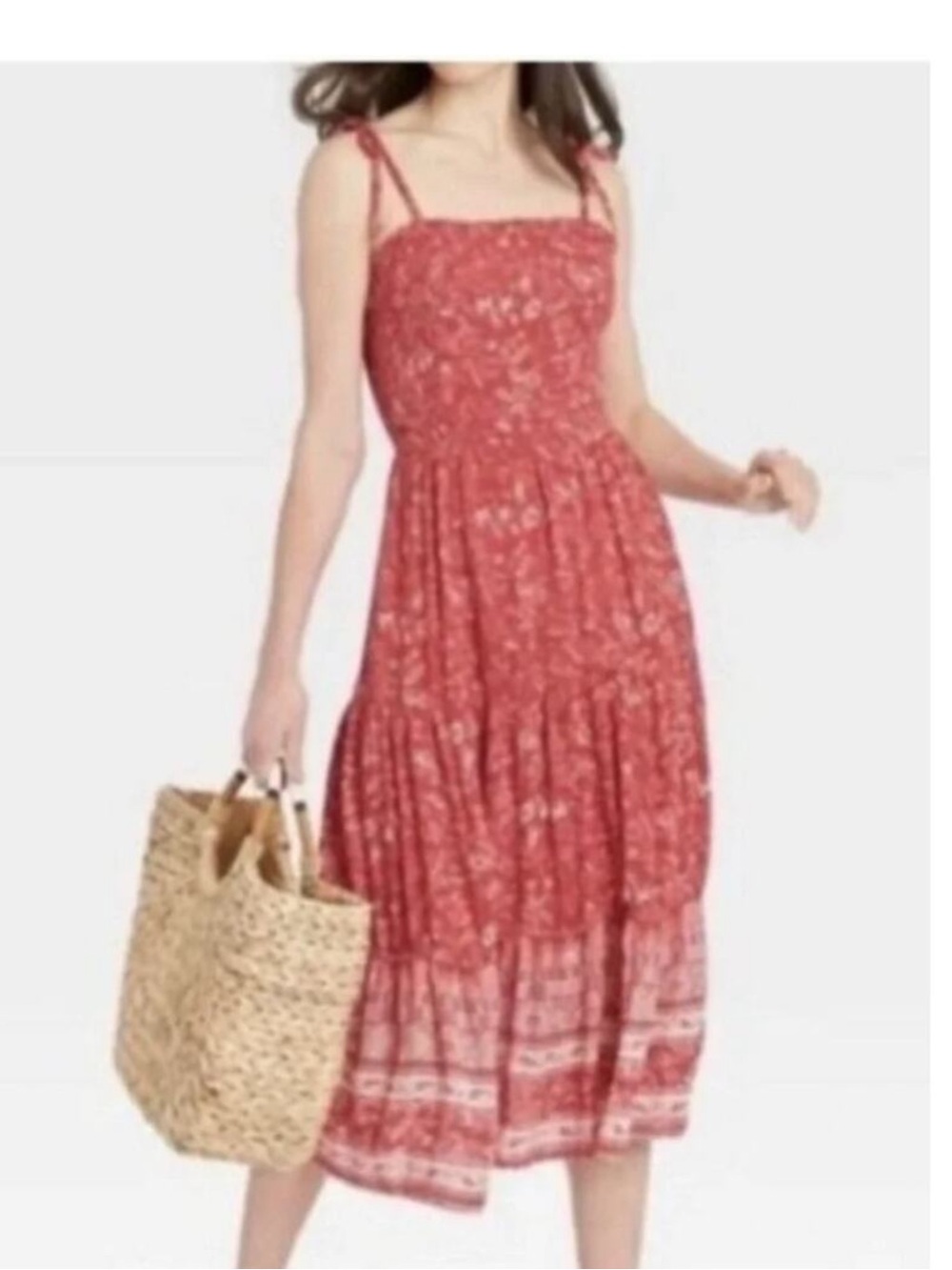 Knox Rose Smocked Dress Sundress Boho Tomato Girl Western
